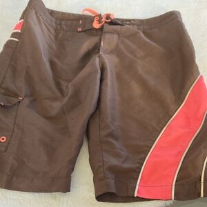 Prana Brown and Pink Board Shorts
